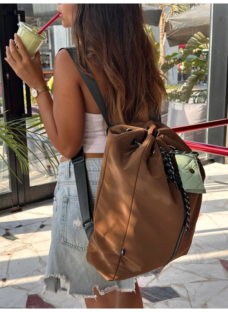 Zuri Bag Ofla brown backpack - Image 1